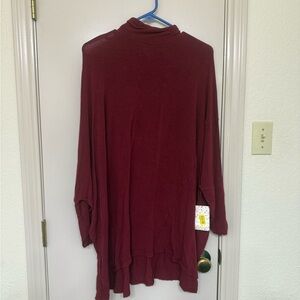 NWT Free People We the Free Burgundy Tunic
